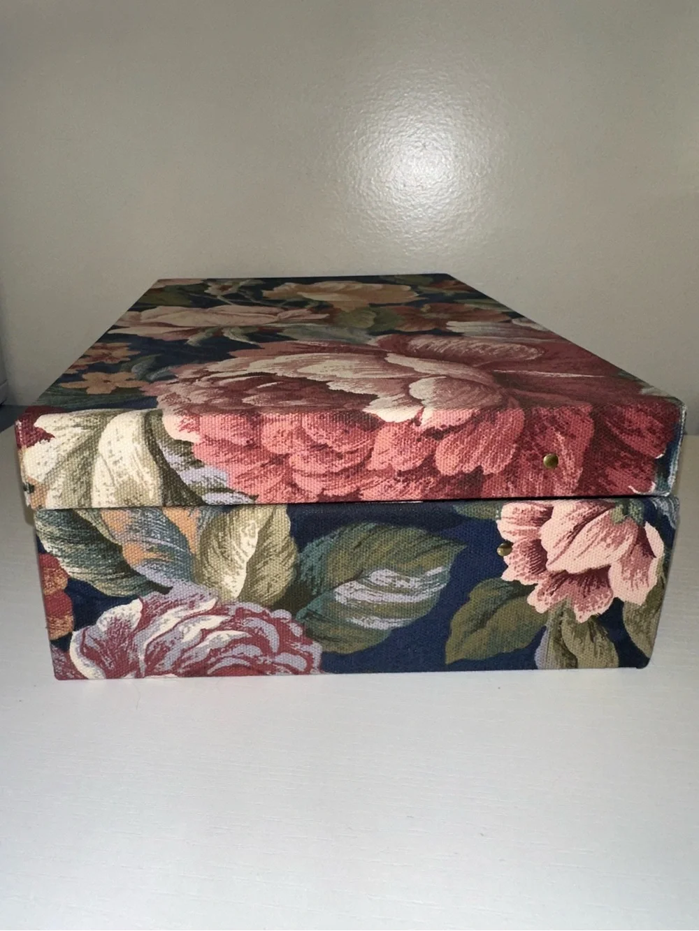 Vtg Floral Jewelry Box